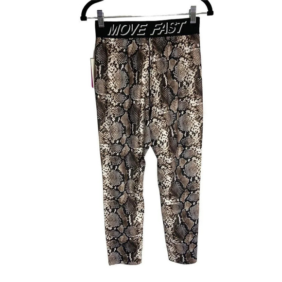 NWT PAM & GELA Move Fast Snake-Print 7/8 Leggings-sz Large - Picture 4 of 8